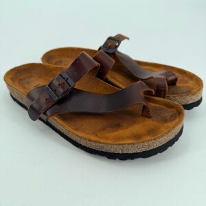 NAOT Brown Leather Tahoe Comfort Sandals 38